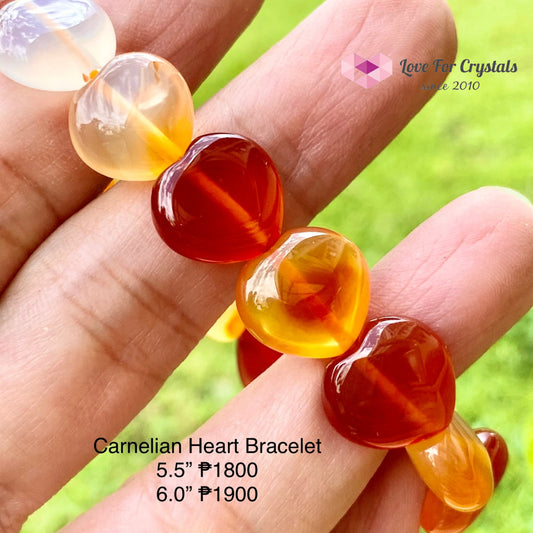 Carnelian Hearts Gemstone Energy Bracelet (10Mm)