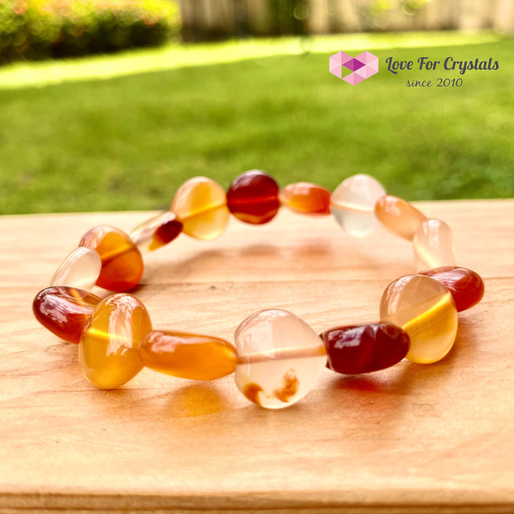 Carnelian Hearts Gemstone Energy Bracelet (10Mm)