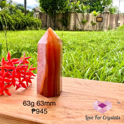 Carnelian Tower Point (Brazil) 63G 63Mm Crystal Points