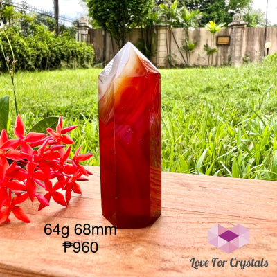 Carnelian Tower Point (Brazil) 64G 68Mm Crystal Points