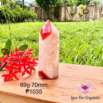 Carnelian Tower Point (Brazil) 69G 70Mm Crystal Points