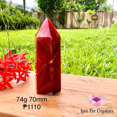 Carnelian Tower Point (Brazil) 74G 70Mm Crystal Points