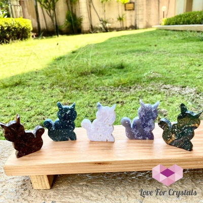 Cat Hand Carved Crystals 55-60Mm Crystals
