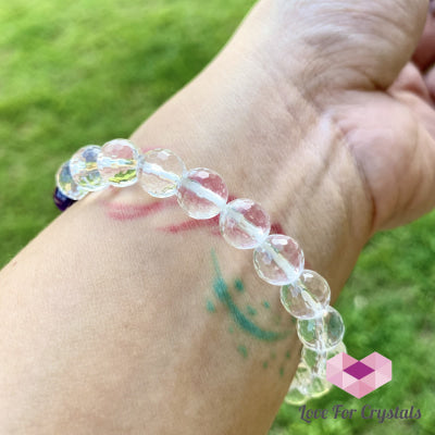 Chakra With Clear Quartz Faceted Bracelet