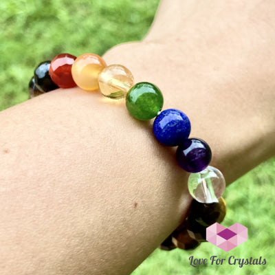 Chakra With Tigers Eye Faceted Bracelet