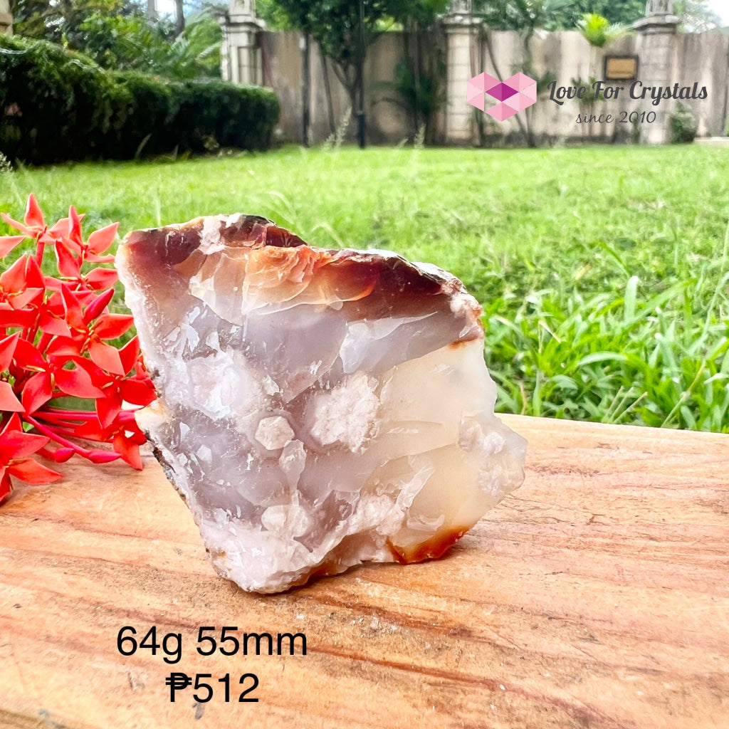 Cherry Blossom (Sakura Flower Agate) Raw 64G 55Mm Crystal