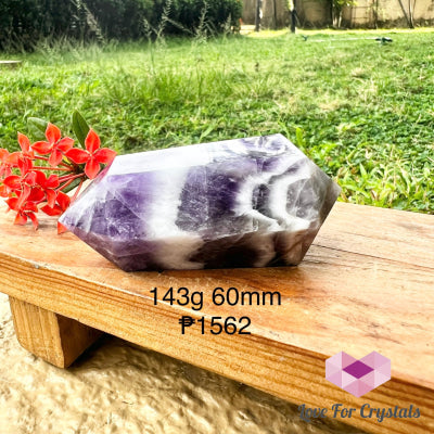 Chevron Amethyst Double Points Terminated (Brazil) 145G 60Mm Point Terminated