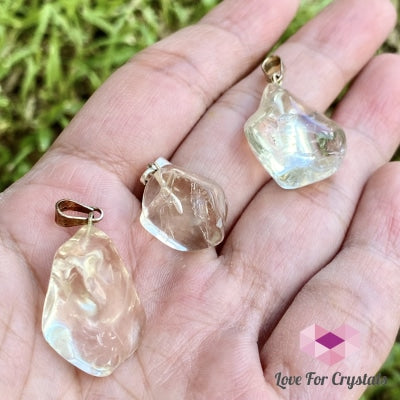 Citrine Natural Tumbled Pendant (Brazil) - Money Activator!