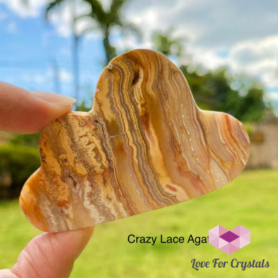 Cloud Hand Carved Crystals (45X70Mm) Crazy Lace Agate Crystals