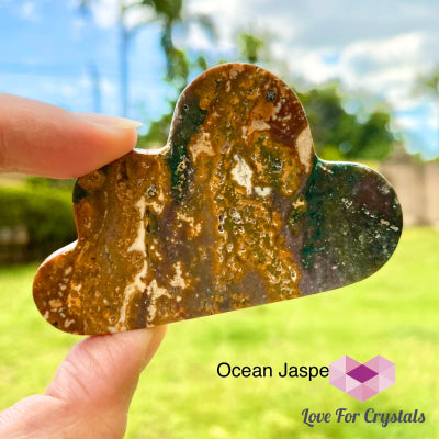 Cloud Hand Carved Crystals (45X70Mm) Ocean Jasper Crystals