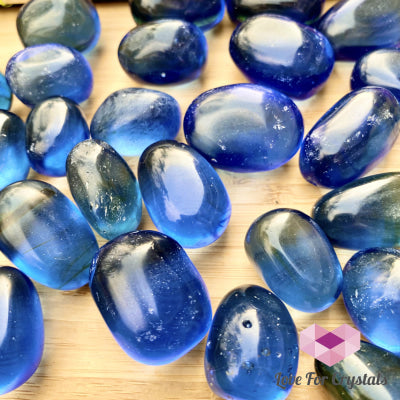 Cobalt Blue Obsidian Pebbles (Man Made From Volcanic Ash) Tumbled