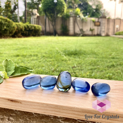 Cobalt Blue Obsidian Pebbles (Man Made From Volcanic Ash) Tumbled