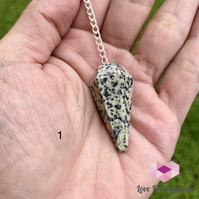 Dalmatian Jasper Crystal Pendulum (30Mm) Photo 1