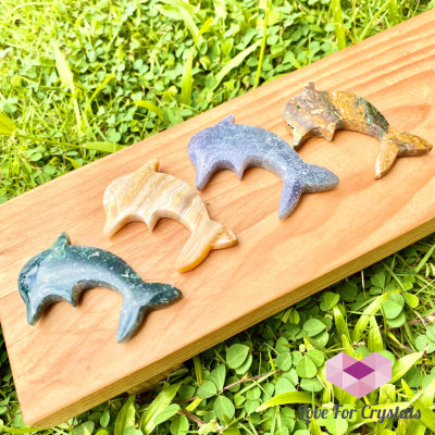 Dolphin Hand Carved Crystals (60Mm) Crystals