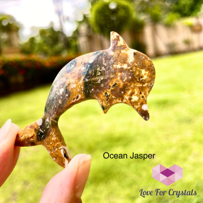 Dolphin Hand Carved Crystals (60Mm) Ocean Jasper Crystals