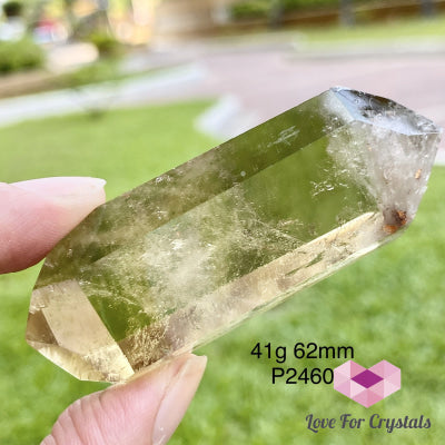 Double Terminated Natural Citrine Polished Point (Brazil) - Not Heated 41G 62Mm Crystal Points