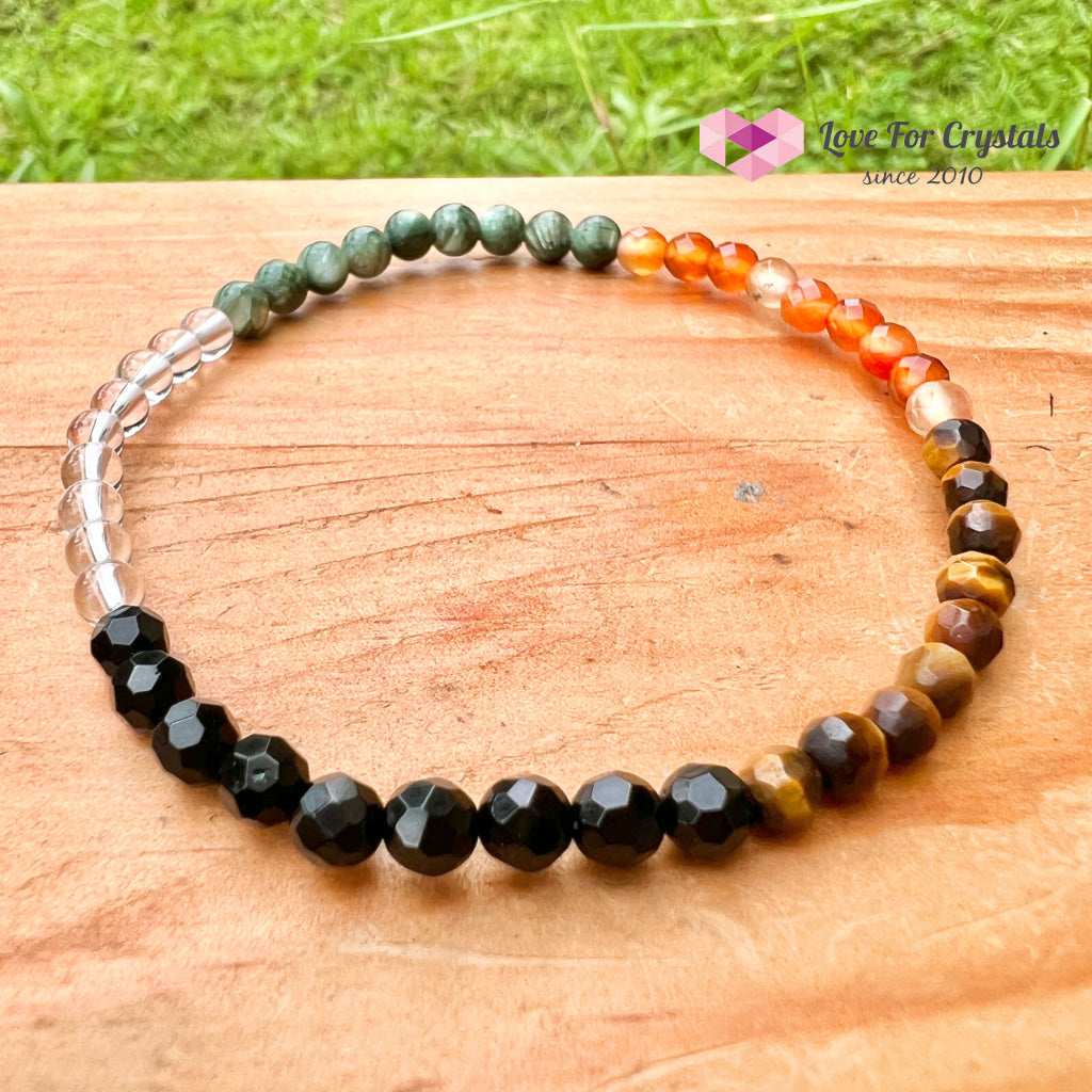 Feng Shui 5-Element Crystal Remedy Bracelet (4Mm)