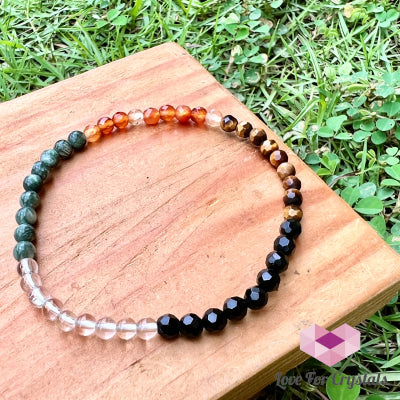 Feng Shui 5-Element Crystal Remedy Bracelet (4Mm)