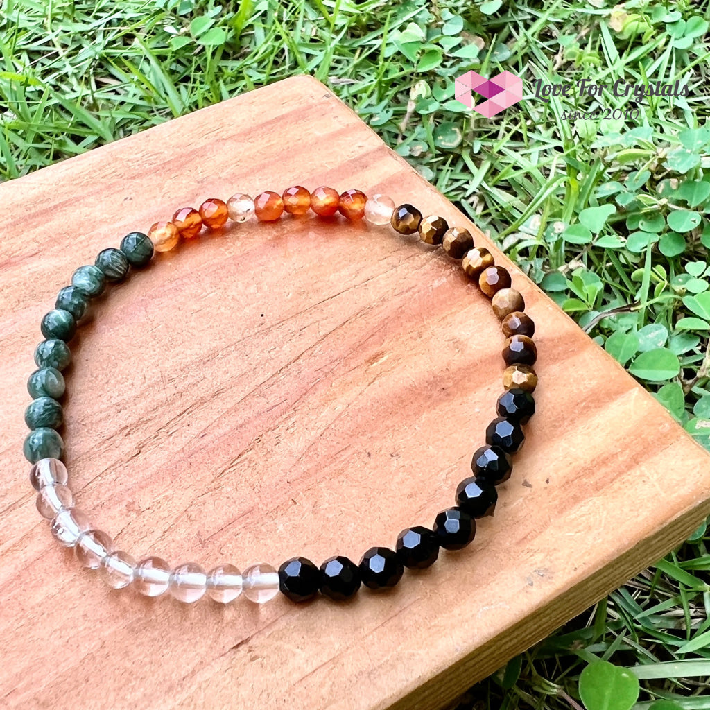 Feng Shui 5-Element Crystal Remedy Bracelet (4Mm)