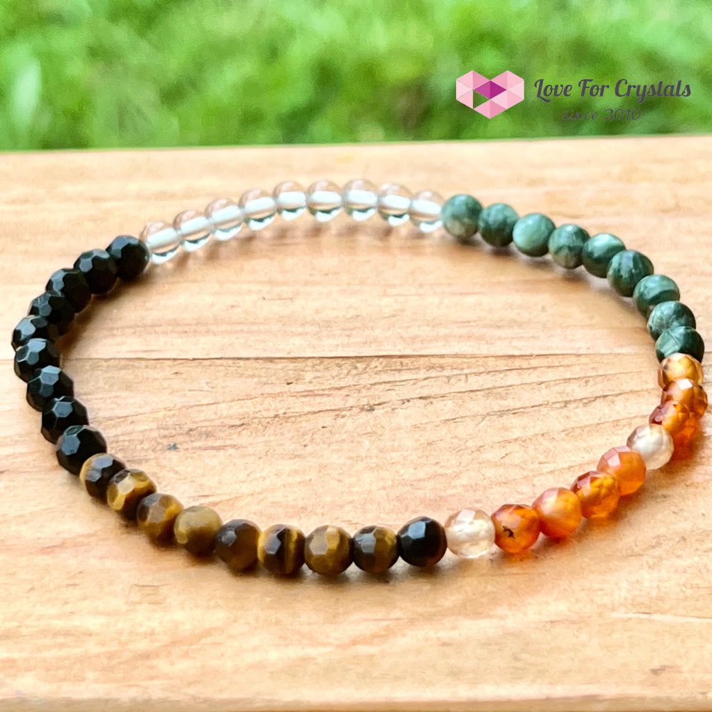Feng Shui 5-Element Crystal Remedy Bracelet (4Mm) 6.0
