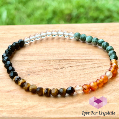 Feng Shui 5-Element Crystal Remedy Bracelet (4Mm) 6.0