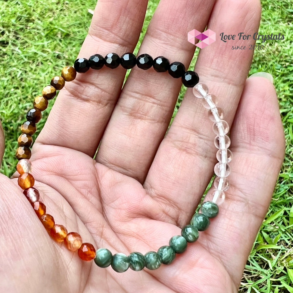 Feng Shui 5-Element Crystal Remedy Bracelet (4Mm) 8.0