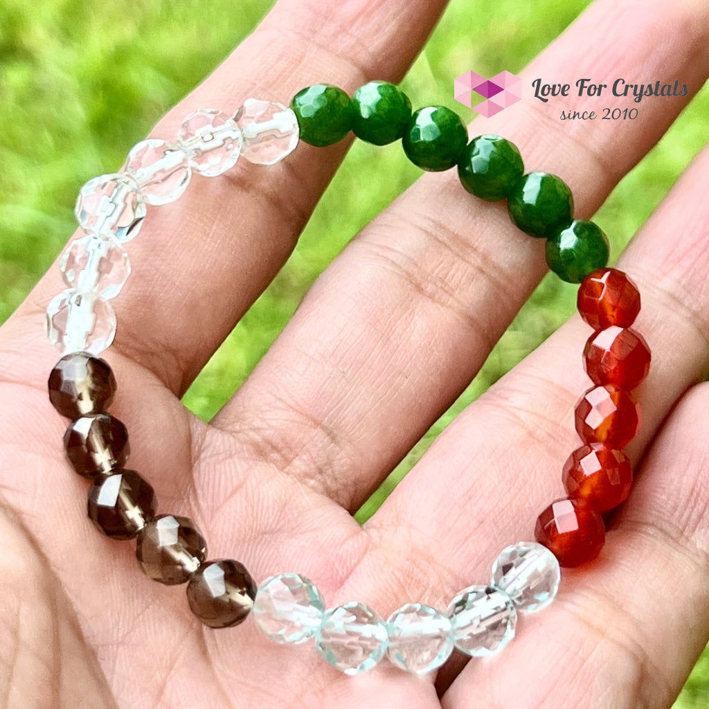 Feng Shui 5-Element Crystal Remedy Bracelet (6Mm)