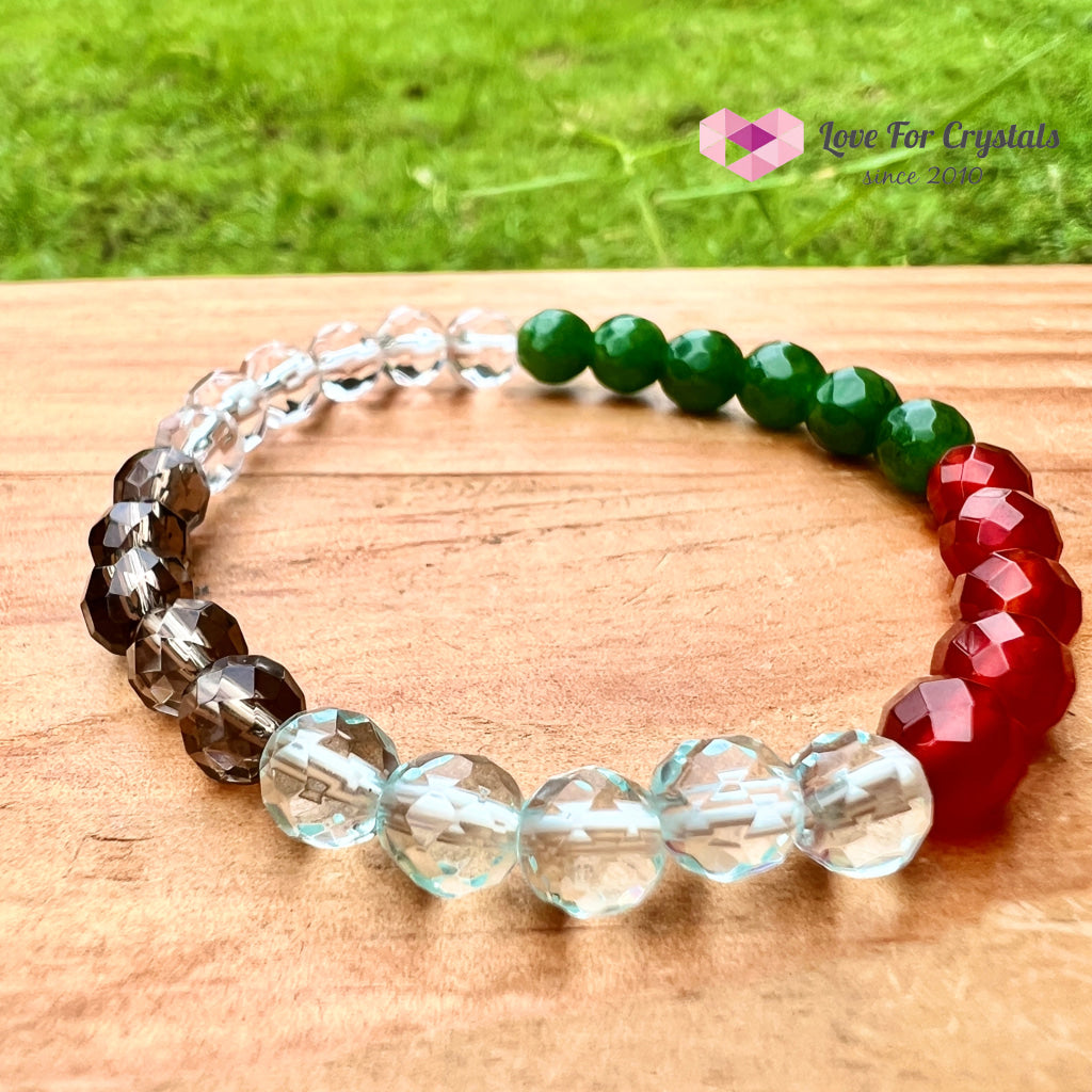 Feng Shui 5-Element Crystal Remedy Bracelet (6Mm)