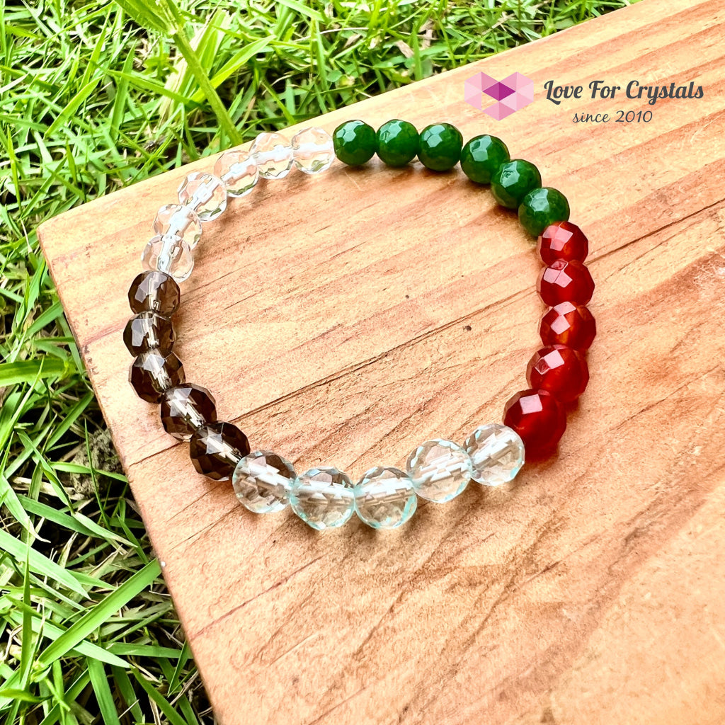 Feng Shui 5-Element Crystal Remedy Bracelet (6Mm) 7.5