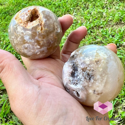 Flower Agate/Sakura Druzy Sphere (Madagascar)