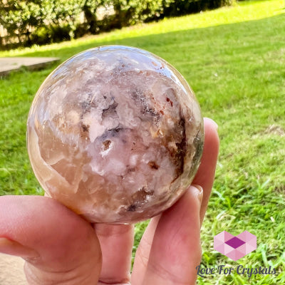 Flower Agate/Sakura Druzy Sphere (Madagascar)