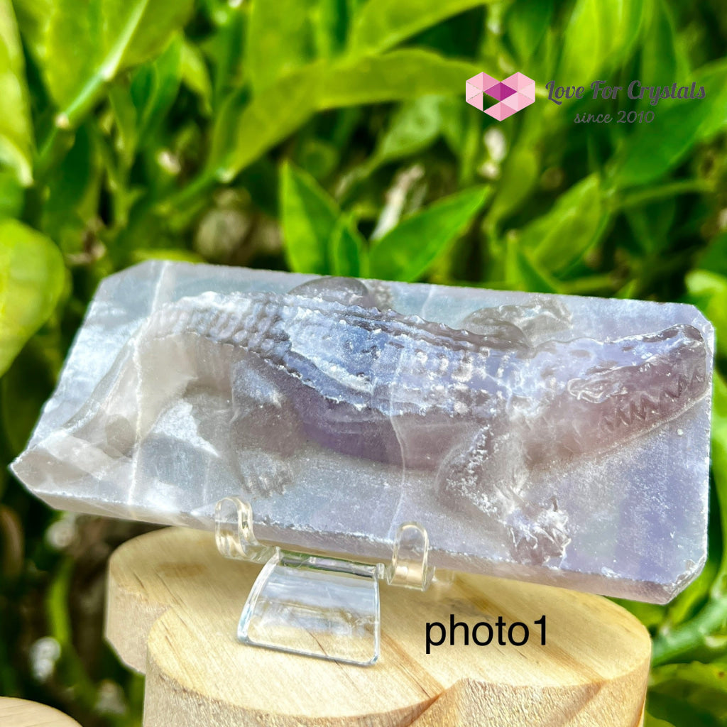 Fluorite Crocodile Carving Slab photo1 Slabs