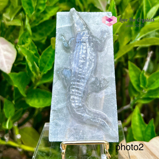 Fluorite Crocodile Carving Slab photo2 Slabs