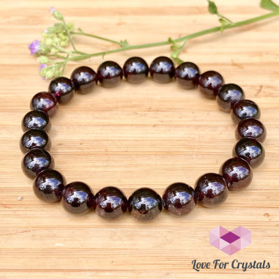 Garnet Bracelet 8Mm (Brazil) Cluster