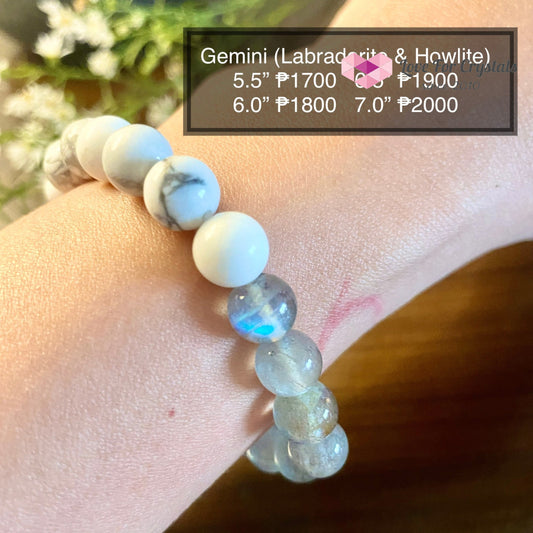 Gemini Zodiac Remedy Bracelet (Labradorite & Howlite) Enhancement Series 5.5 (Small)