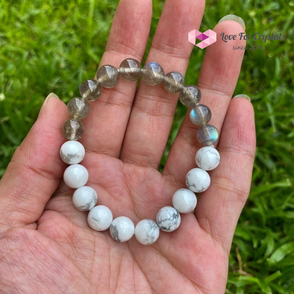 Gemini Zodiac Remedy Bracelet (Labradorite & Howlite)