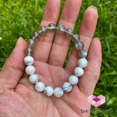 Gemini Zodiac Remedy Bracelet (Labradorite & Howlite)