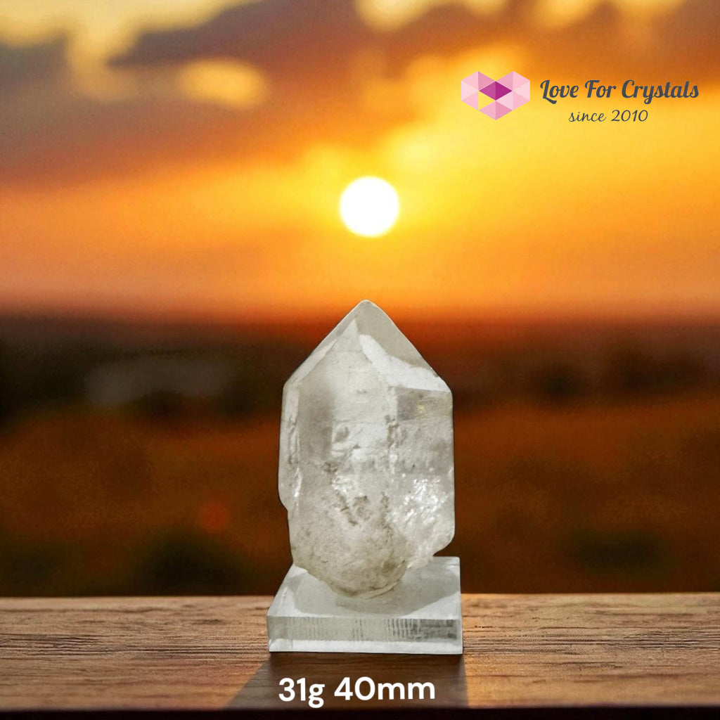 Golden Quartz Lemurian (Brazil) - RARE 31g 40mm Crystal Points