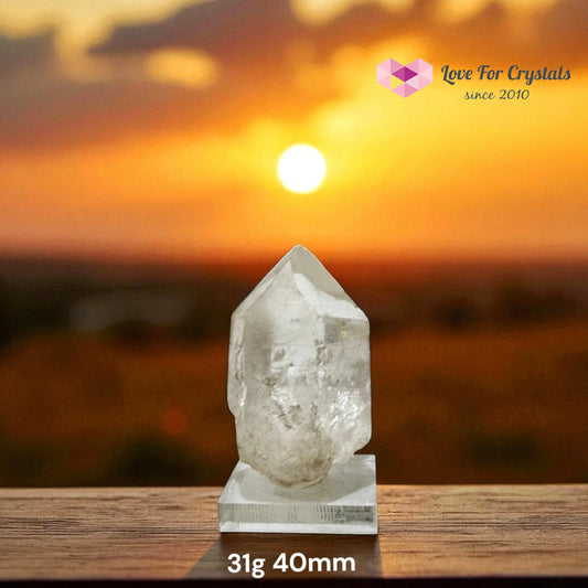 Golden Quartz Lemurian (Brazil) - RARE 31g 40mm Crystal Points