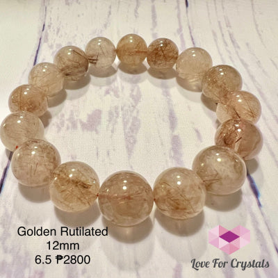 Golden Rutilated Bracelet 12Mm