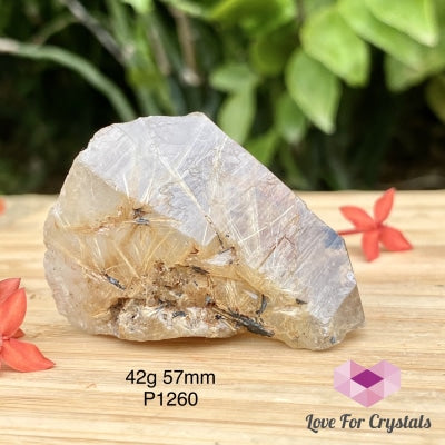 Golden Rutilated Quartz Raw (Brazil) 42G 57Mm