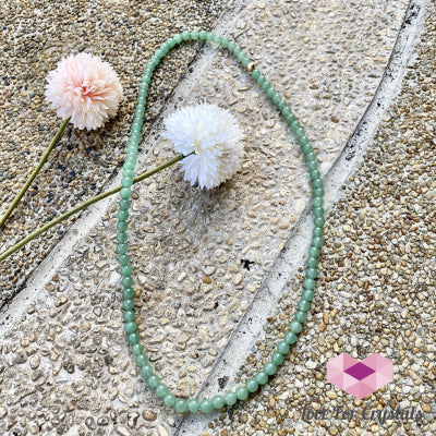 Green Aventurine 15 Long Necklace With 14K Gold-Filled Bead