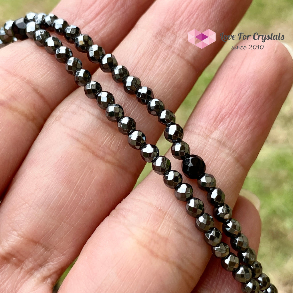 Hematite Anklet With Black Onyx
