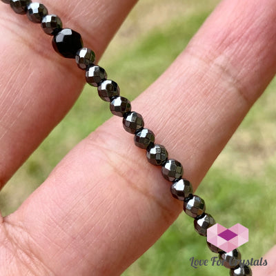 Hematite Anklet With Black Onyx