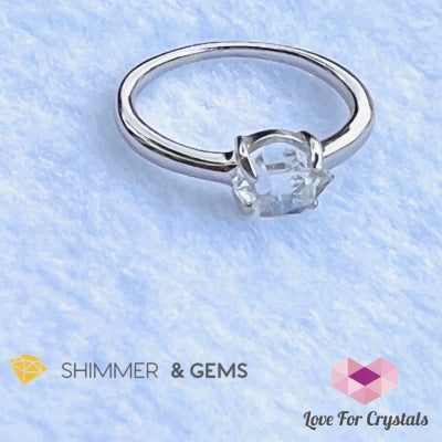 Herkimer Diamond 925 Silver Ring Aa Grade (High Vibrational)