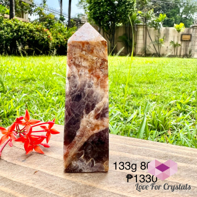 Indonesian Chevron Amethyst Obelisk Tower 133G 86Mm