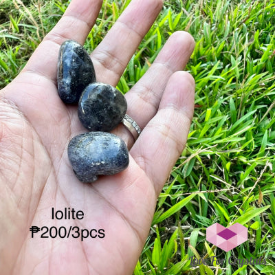 Iolite Tumbled Stones (Tanzania) - Debt Elimination Stone Per 3 Pcs Pack