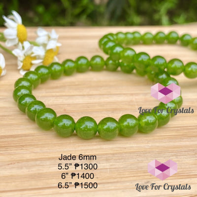 Jade Bracelet 6Mm Round (Taiwan)