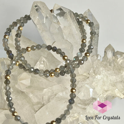 Labradorite 4Mm Bracelet (Shimmer & Gems)