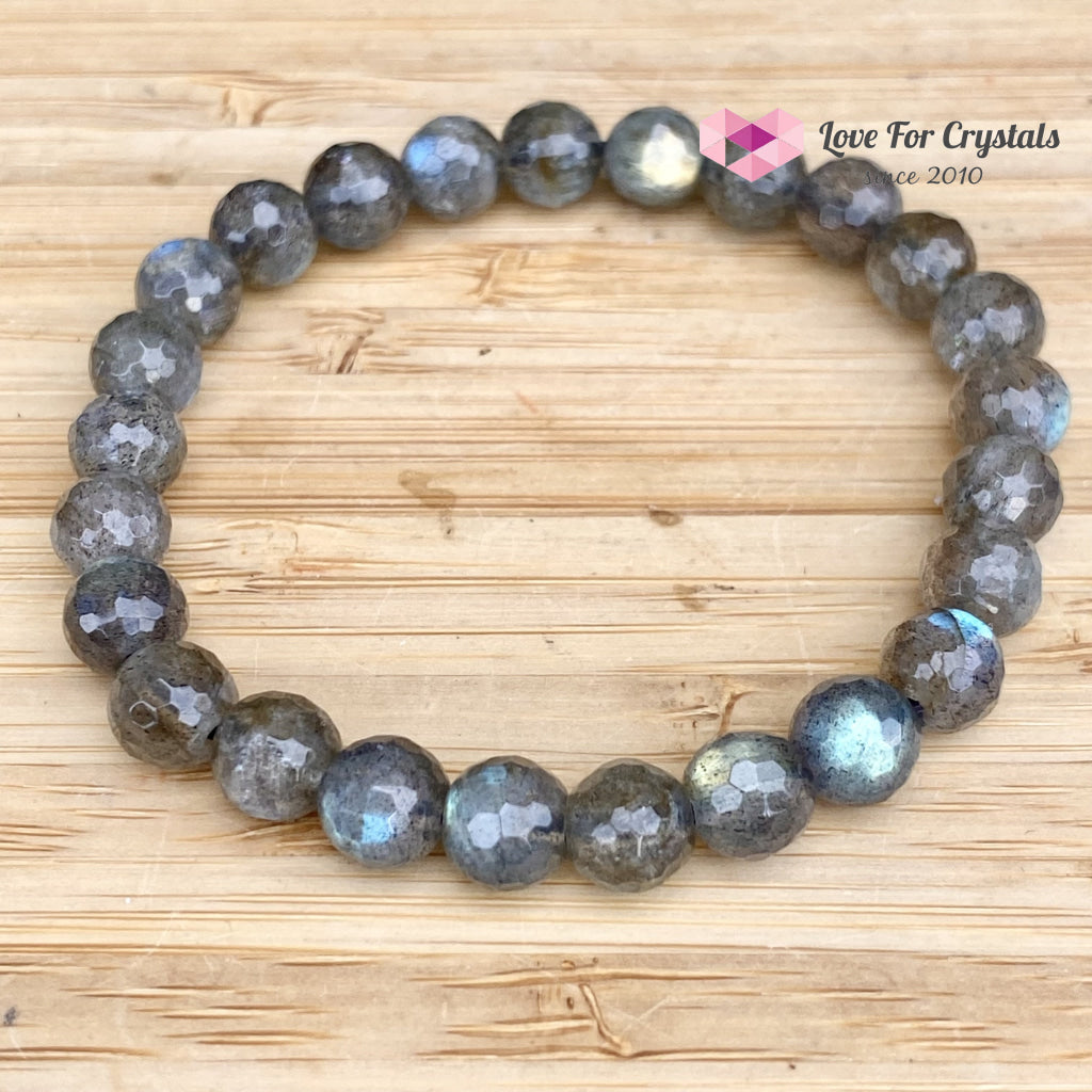 Labradorite Bracelet 8Mm Faceted (Madagascar) Aaa